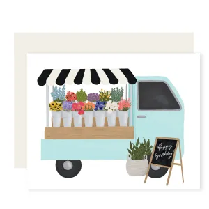 Flower Truck Birthday Card