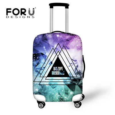 FORUDESIGNS Elastic Luggage Cover with Galaxy Cat Trolley Suitcase Luggage Protective Covers Zip Travel Rain Cover Bags Tumblr