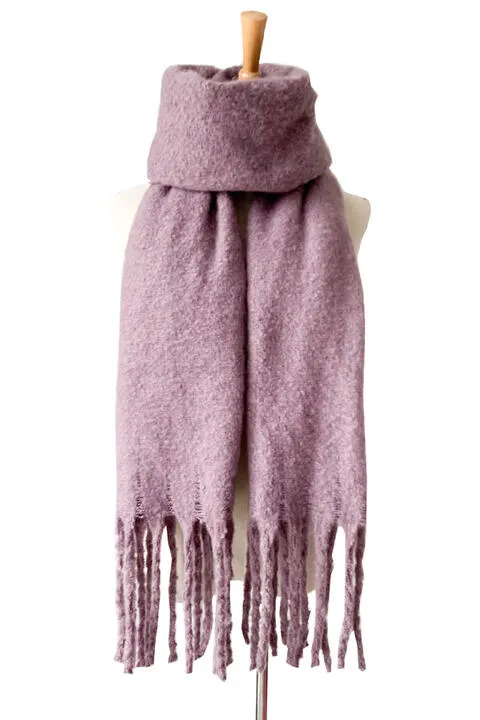 Fringe Detail Polyester Scarf