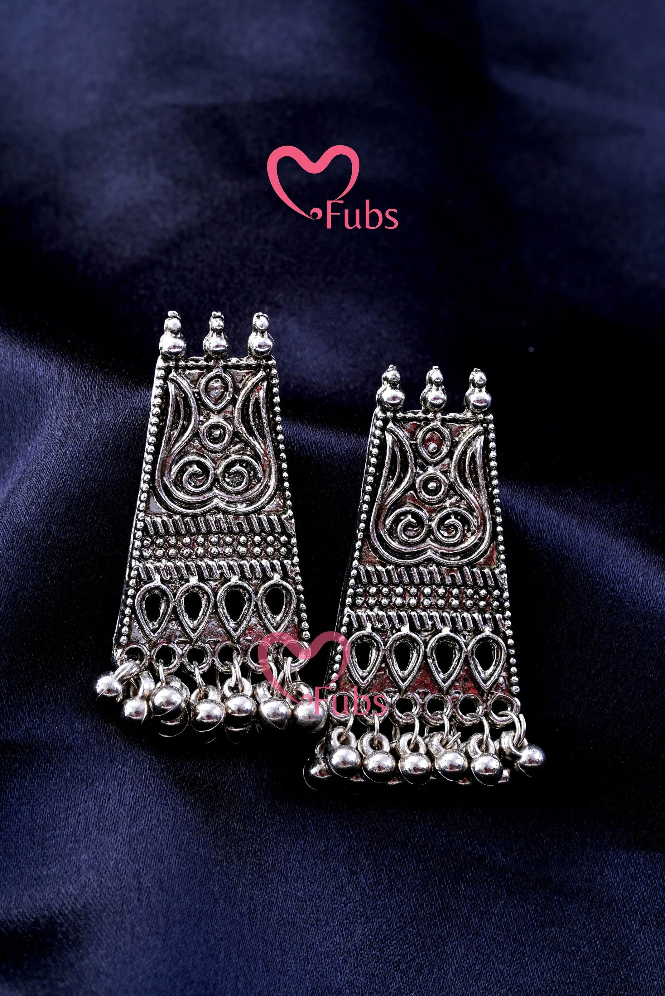 Gorgeous Bohemian Oxidised Jhumkas