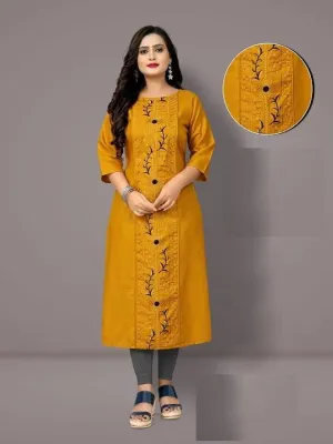 Gorgeous Embroidered Cotton Kurti For Women