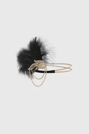 Gorgeous Feather Rhinestone Headband