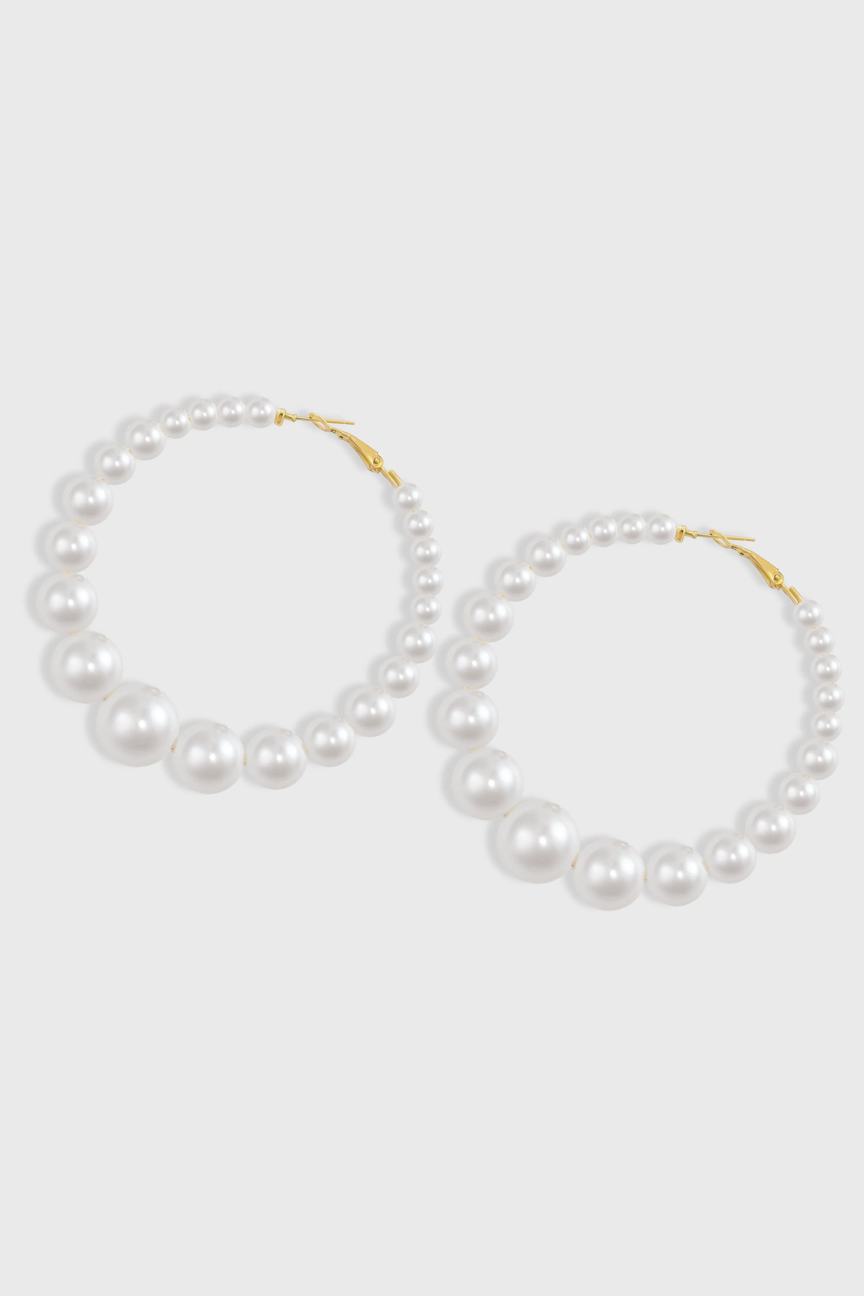 Gorgeous Pearl Hoop Earrings