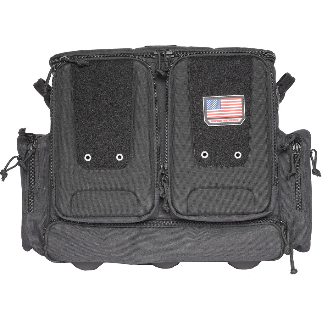 Gps Tactical Rolling Range Bag Black 10 Handguns