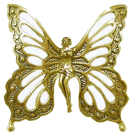 Hair Hook Fairy Butterfly - Gold, Ponytail Holder