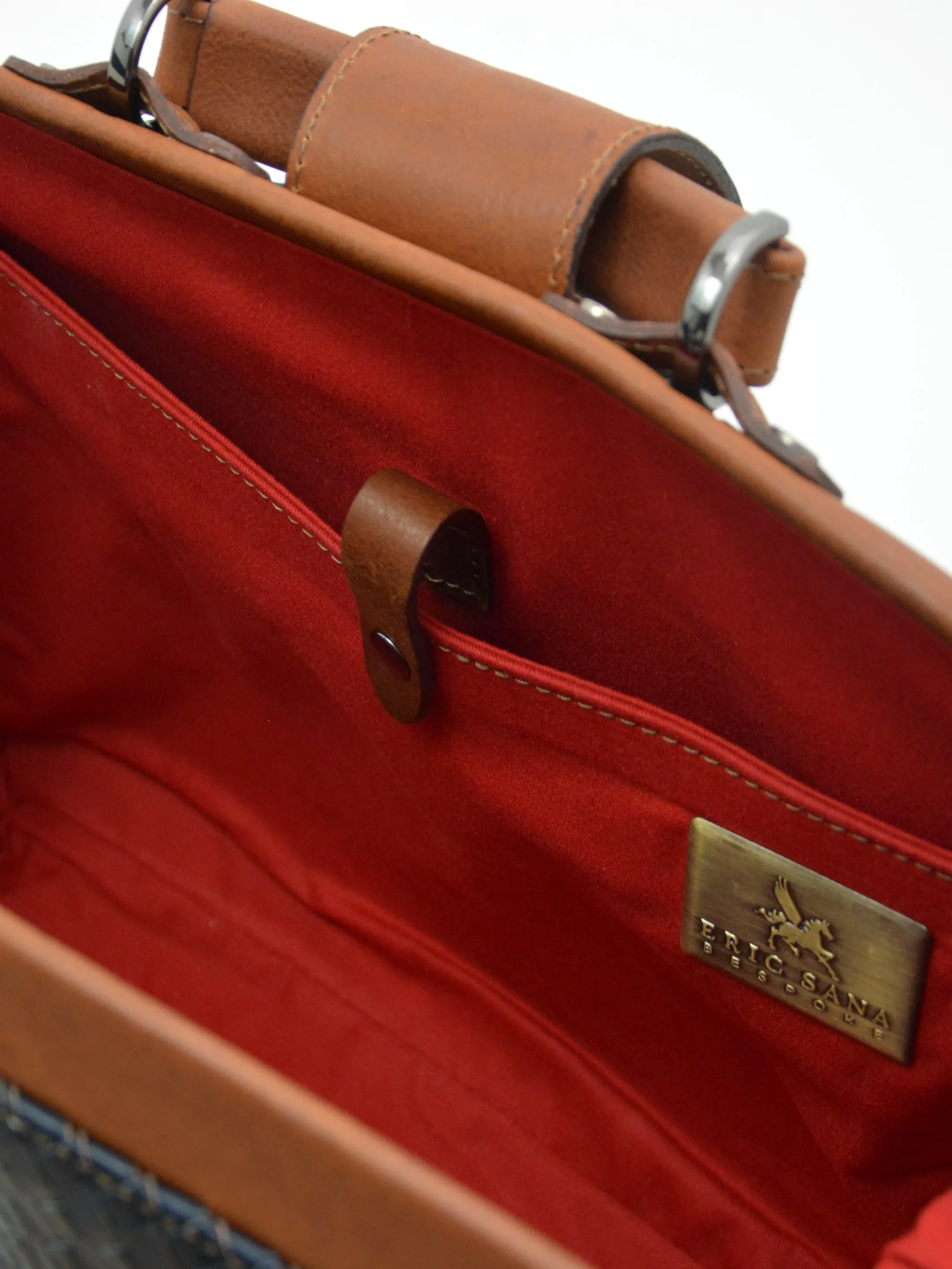 Hand- Woven Leather Briefcase Bag