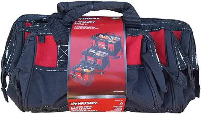 Husky - Tool Bag Combo in Red - 18" 15" and 12"  #82165N17