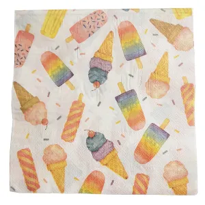 Ice Cream Napkins - Lunch 16 Pkt