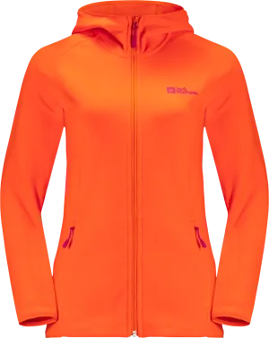 Jack Wolfskin Women&#x27;s Baiselberg Hooded Full Zip Vibrant Orange | Buy Jack Wolfskin Women&#x27;s Baiselberg Hooded Full Zip Vibrant Orange here | Outnorth