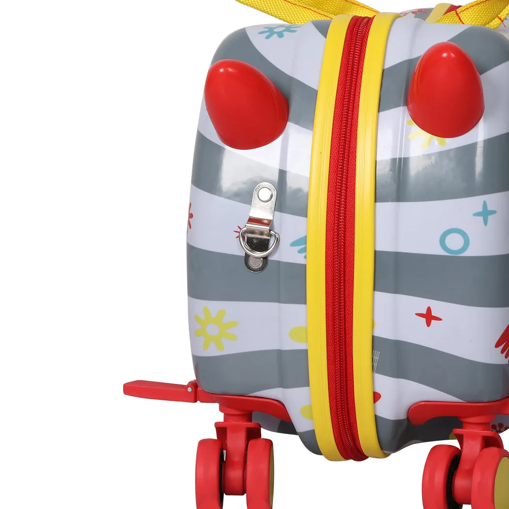 Kids Ride On Suitcase Children Travel Luggage Carry Bag Trolley Octopus