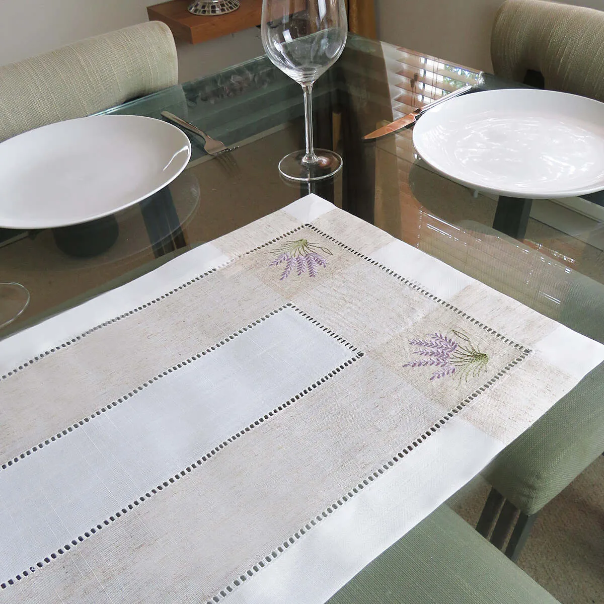 Kinsale Lavender Table Runner - Linen Blend