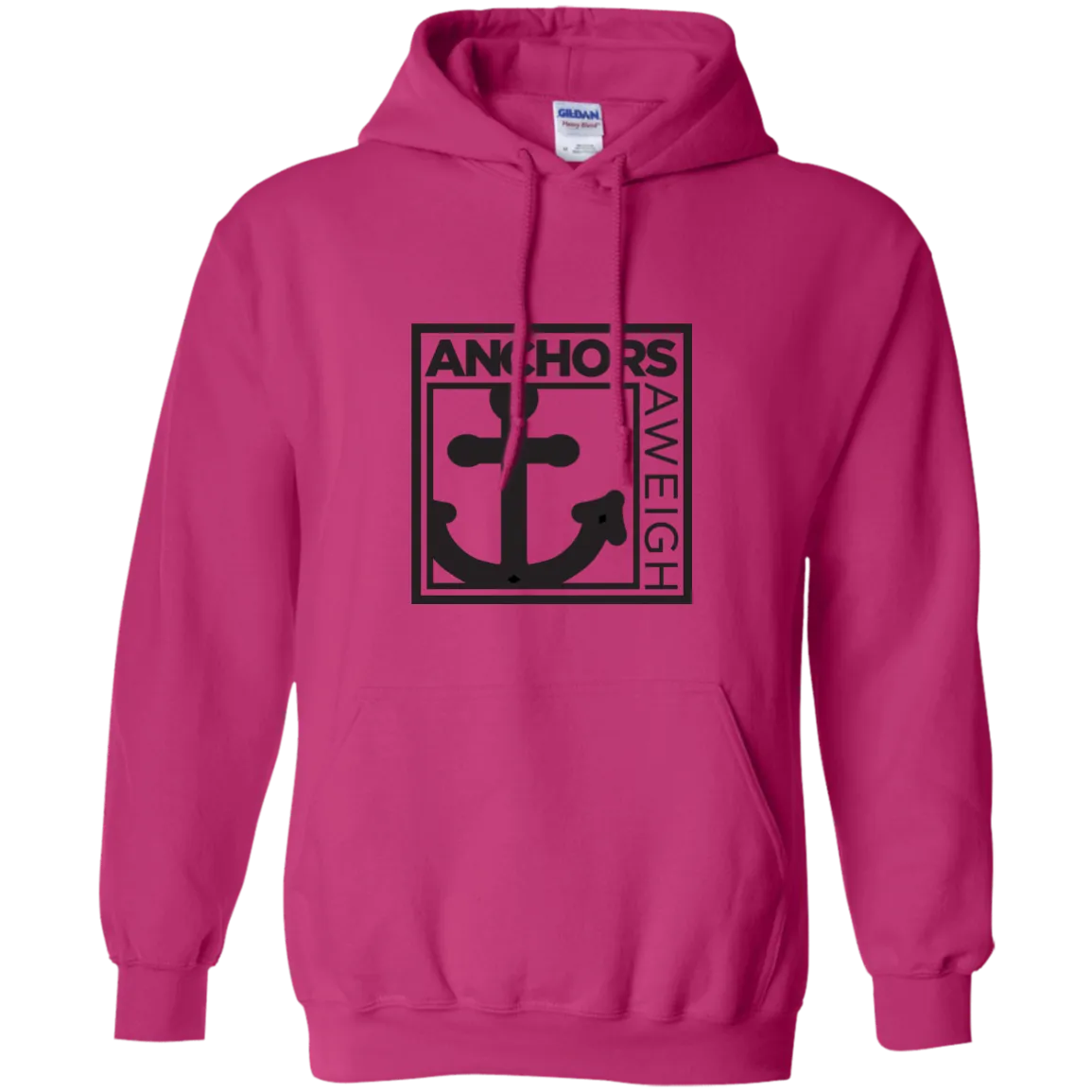 “Know Your Boat” – Anchor - Black on Pullover Hoodie 8 oz