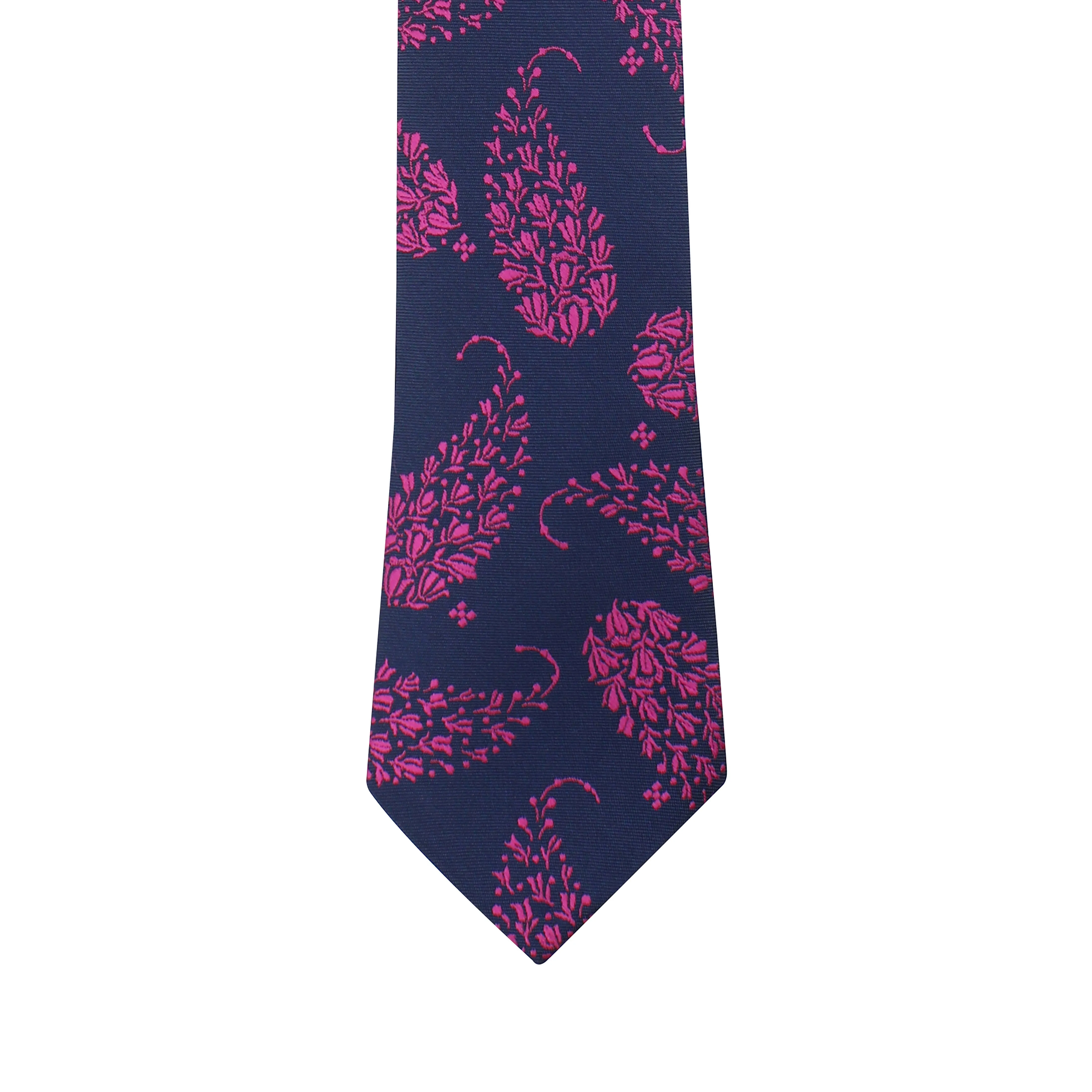 Kovove Blue Floral Necktie and Pocket Square Gift Box