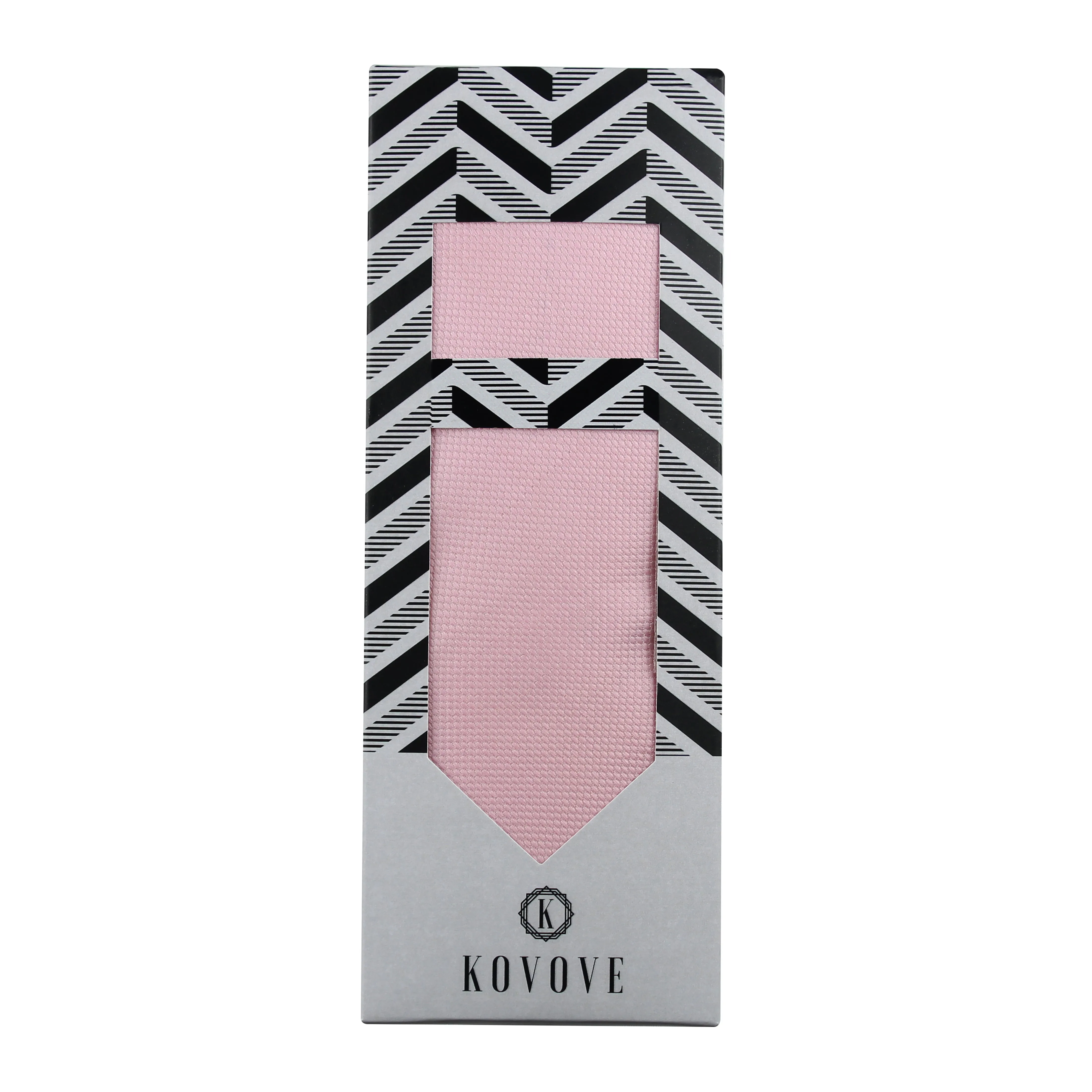 Kovove Glorious Pink Checkered Necktie and Pocket Square Gift Box