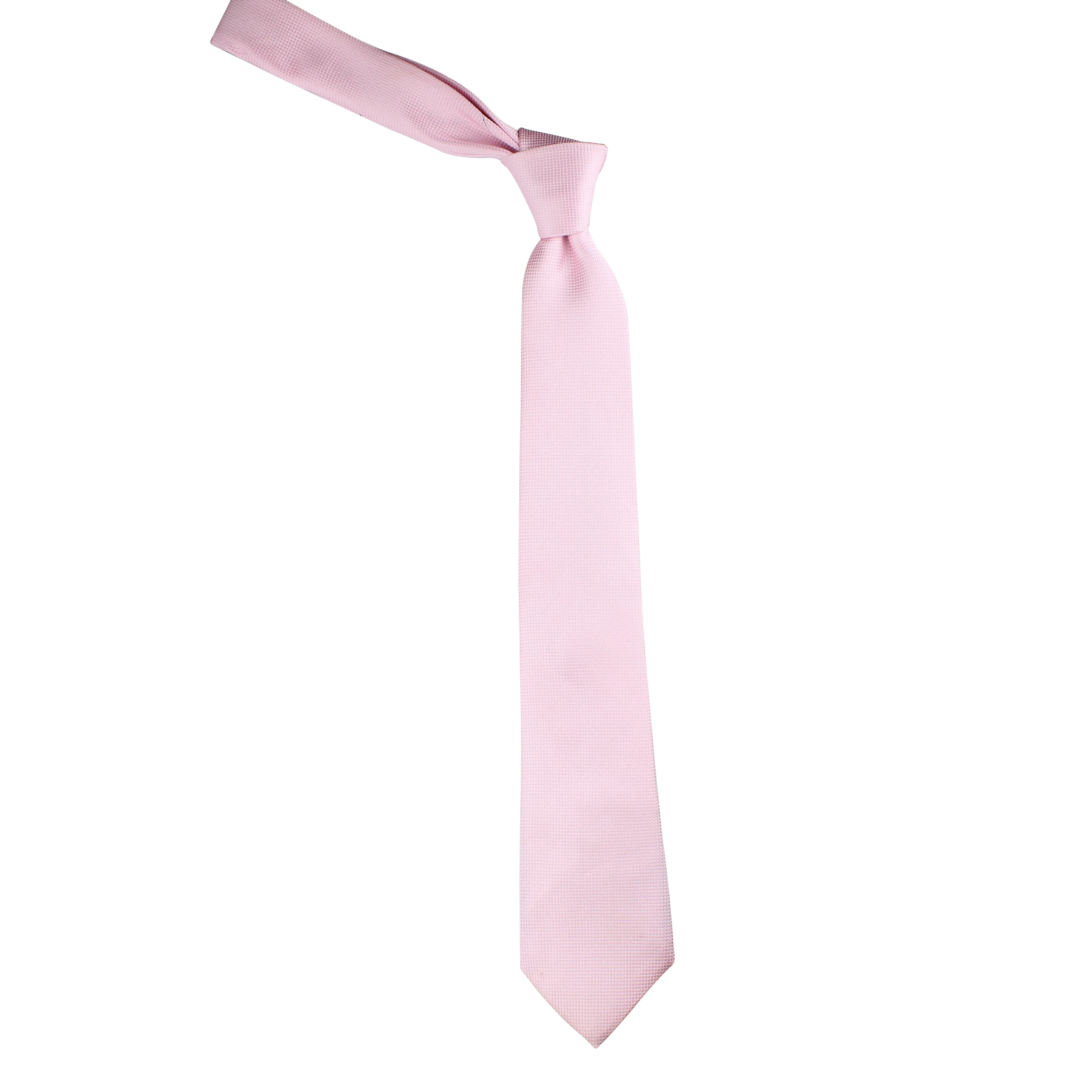 Kovove Glorious Pink Checkered Necktie and Pocket Square Gift Box