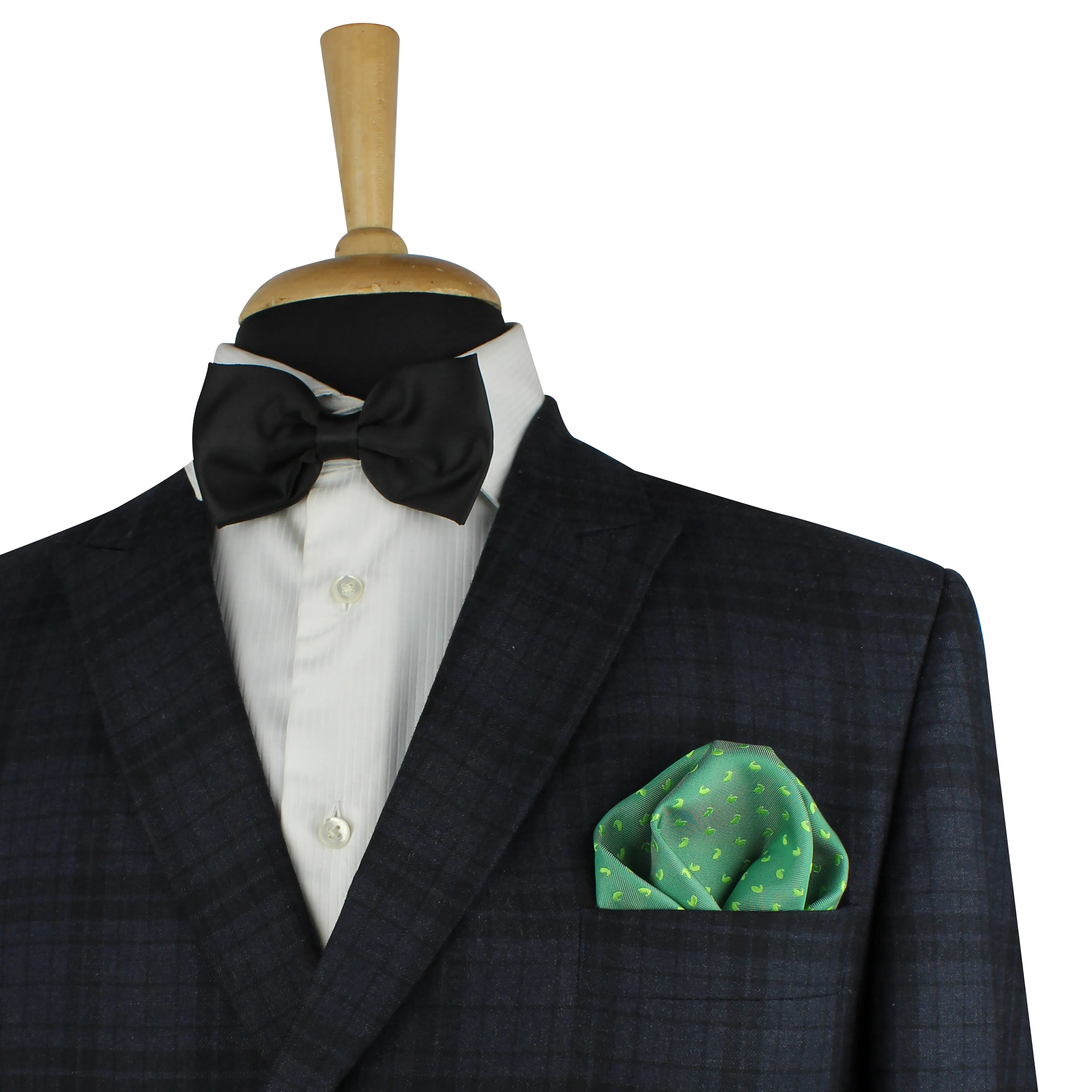 Kovove The Astro Mini Paisley Green Pocket Square For Men