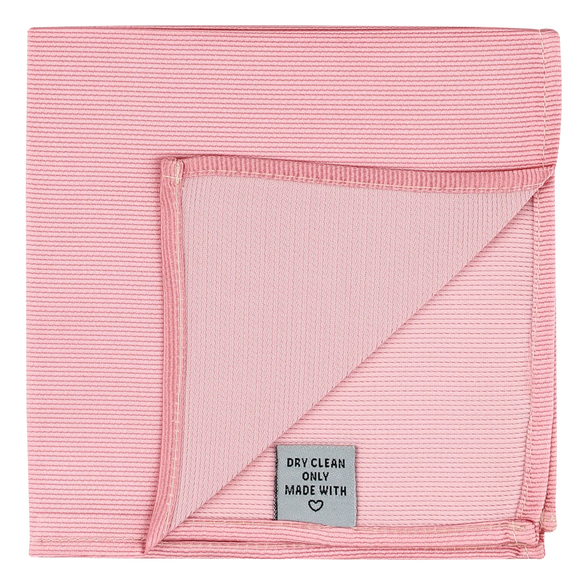 Kovove The Elegant Self Striped Pink Pocket Square For Men