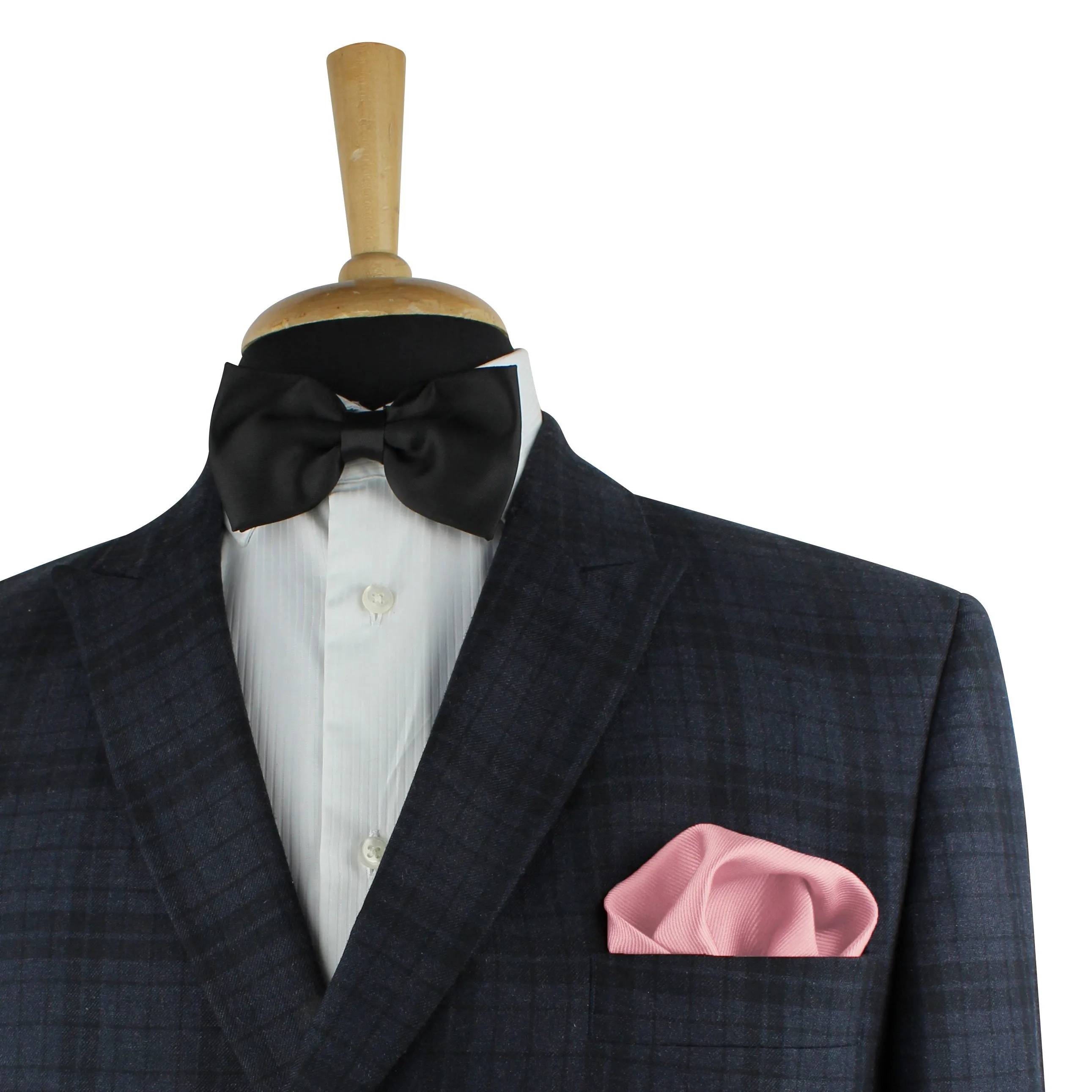 Kovove The Elegant Self Striped Pink Pocket Square For Men