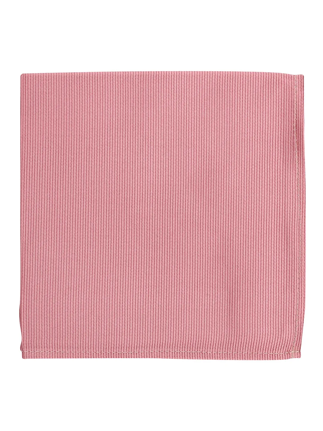 Kovove The Elegant Self Striped Pink Pocket Square For Men