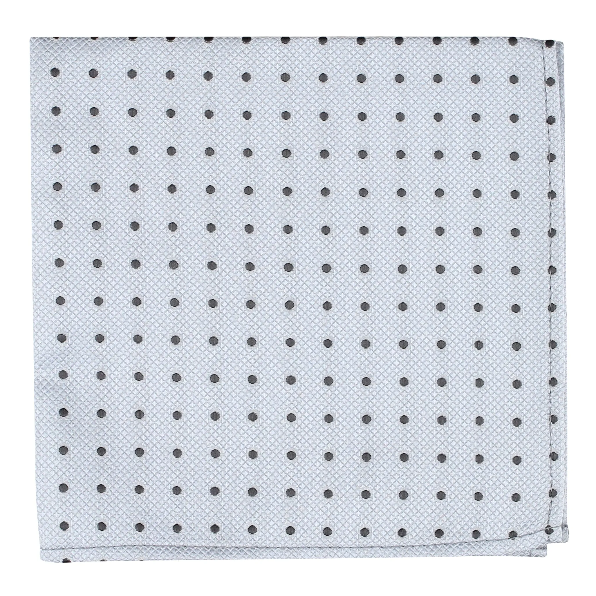 Kovove The Enchanting Polka Dot Grey Pocket Square For Men