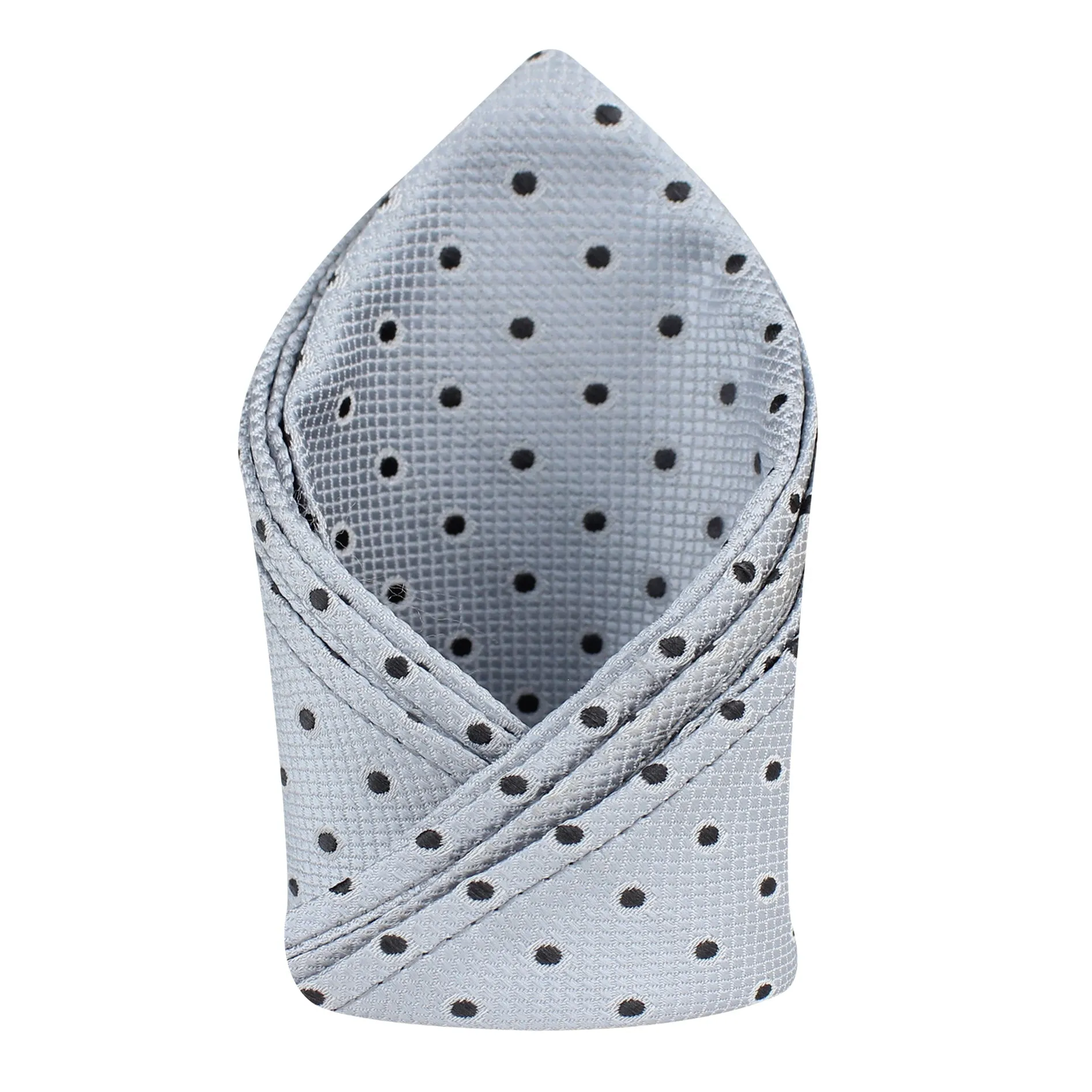 Kovove The Enchanting Polka Dot Grey Pocket Square For Men