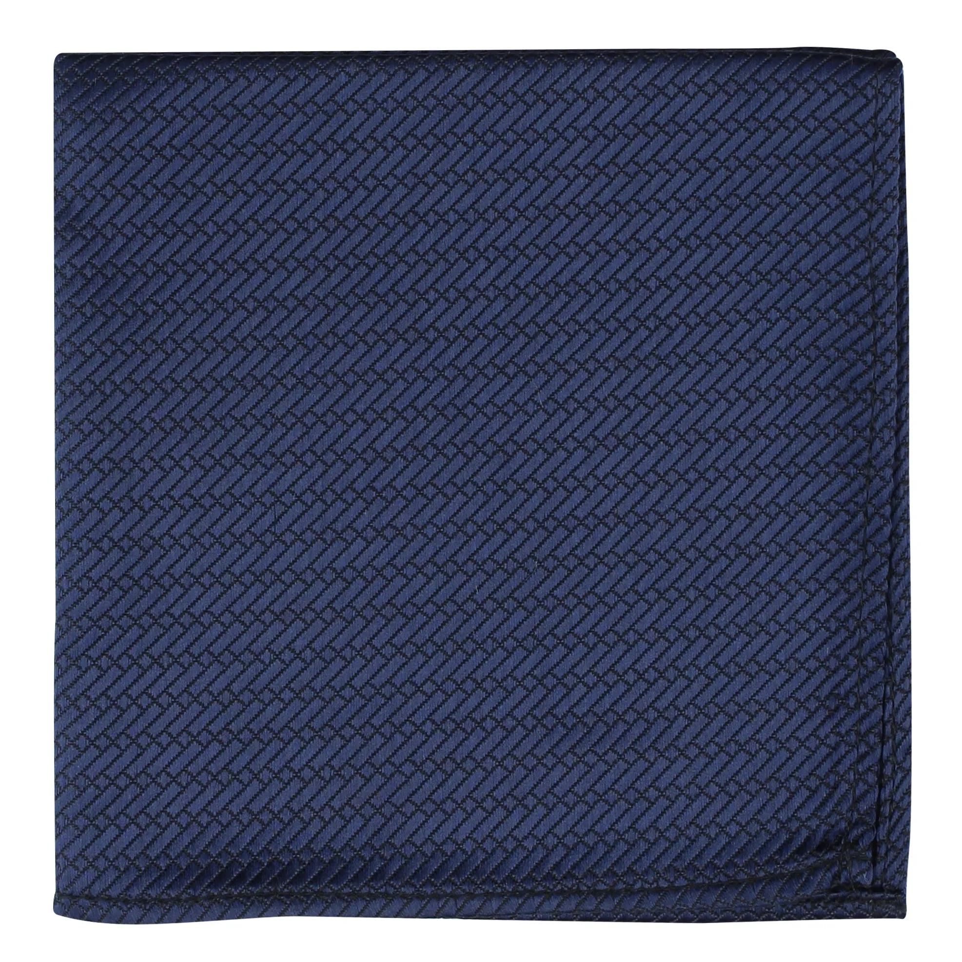 Kovove The Energise Self Pattern Navy Blue Pocket Square For Men