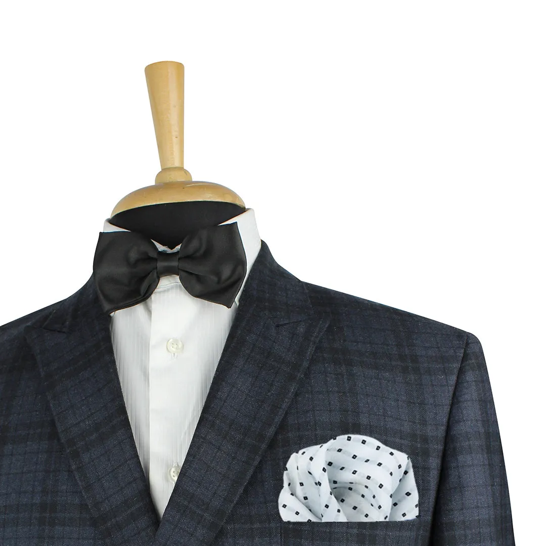 Kovove The Pleasing Checkered White Pocket Square