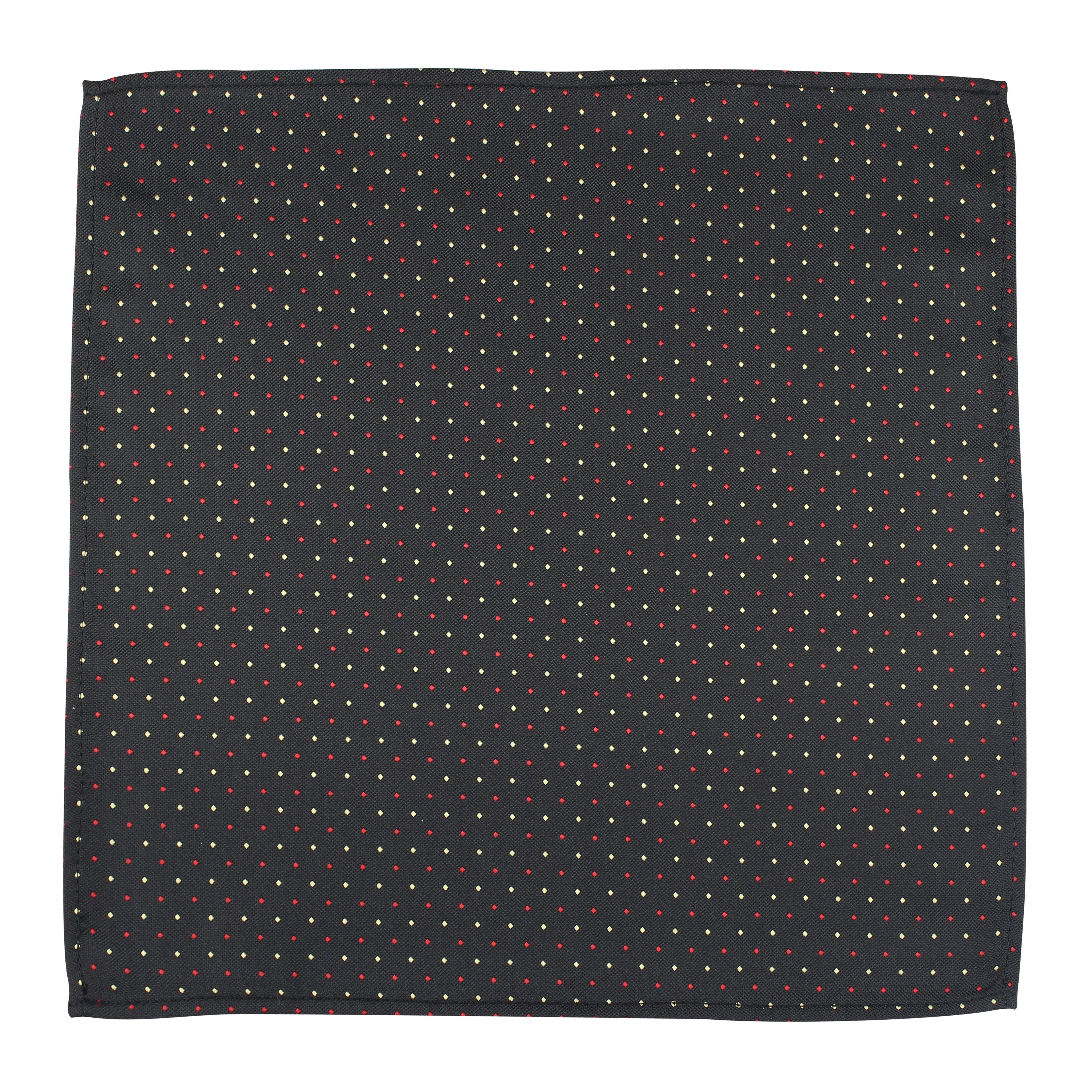 Kovove The Refreshing Twin Polka Dot  Black Pocket Square For Men