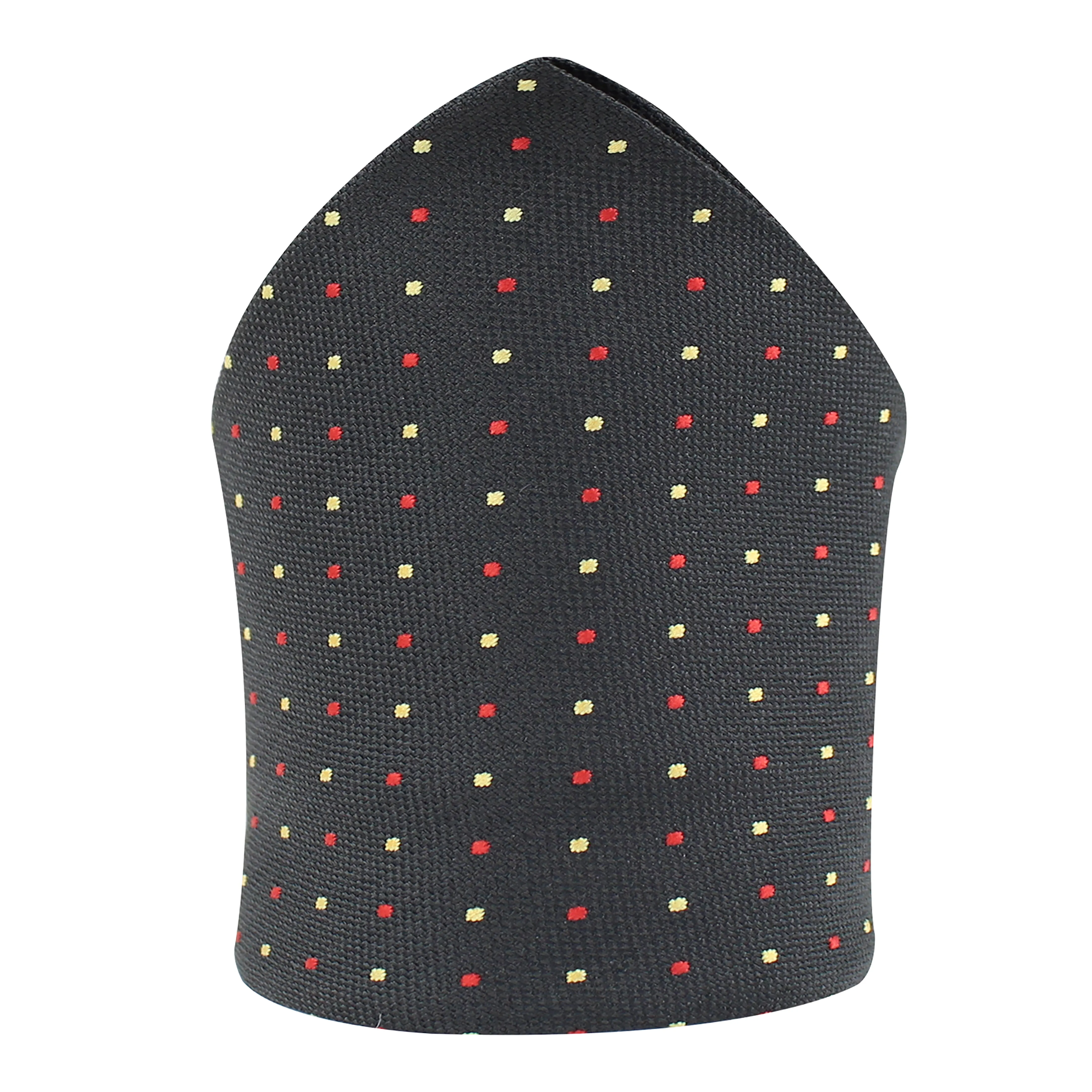 Kovove The Refreshing Twin Polka Dot  Black Pocket Square For Men