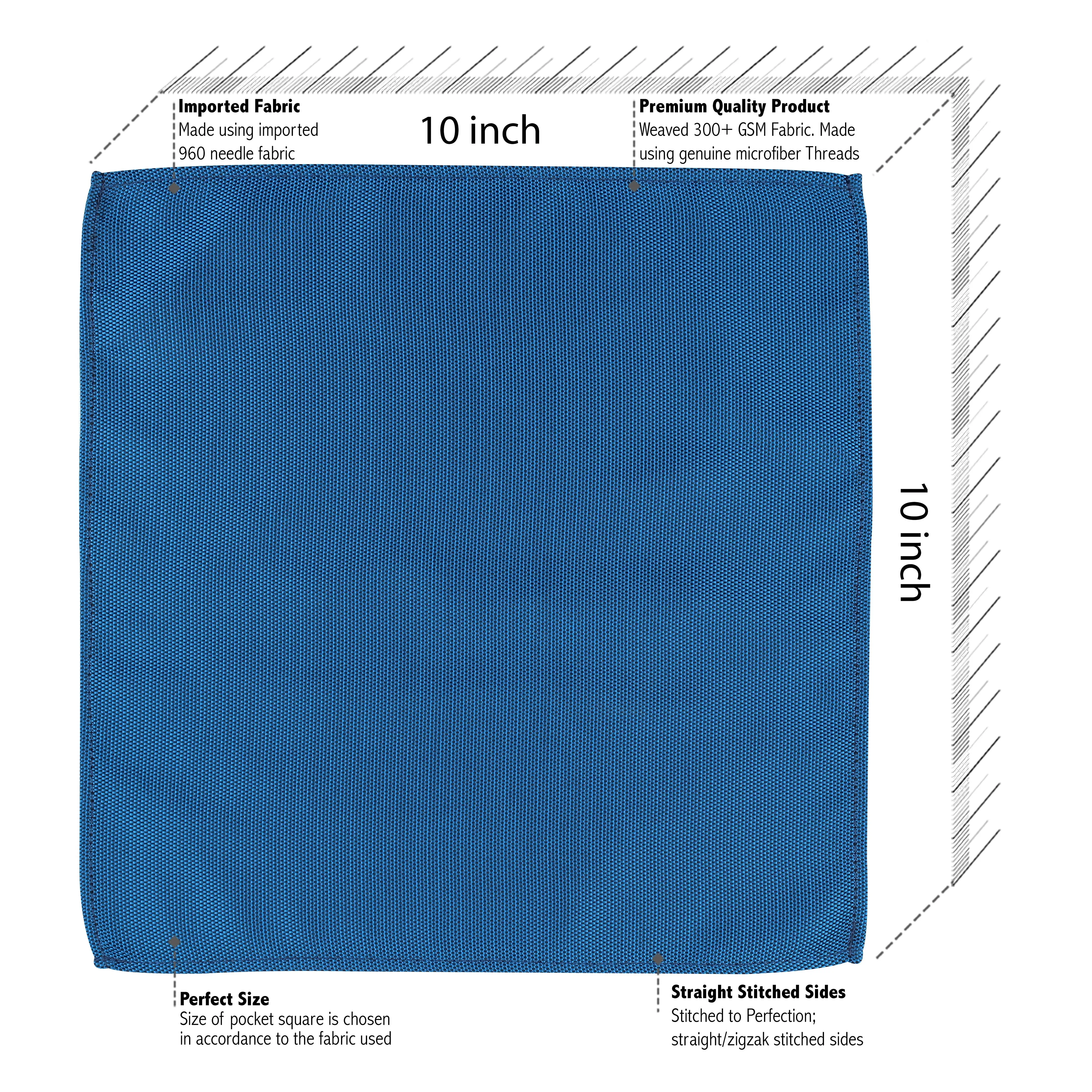 Kovove The Twining Dash Blue Pocket Square For Men