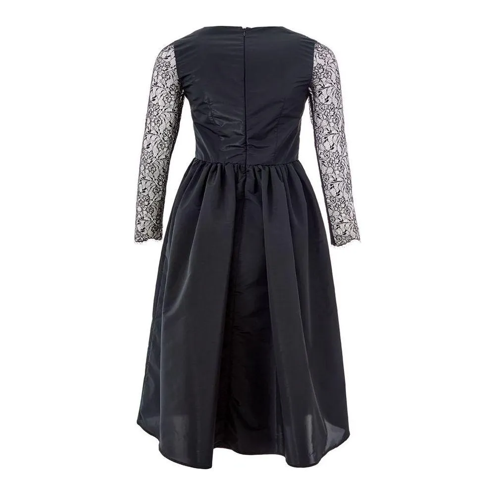 Lardini Elegant Black Polyester Dress