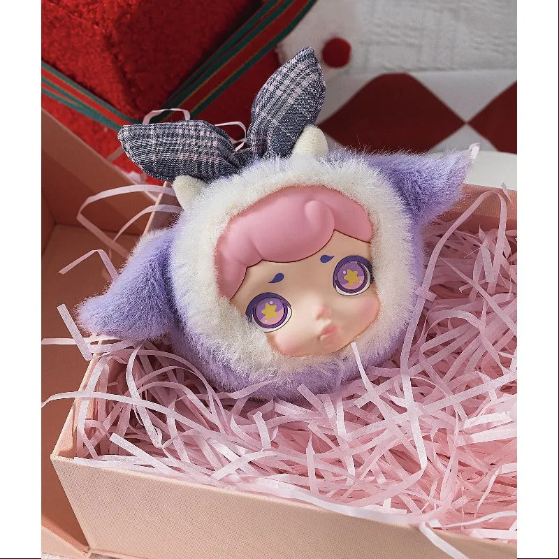 Laura Winter Tea Party Series Plush Headphone Bag Taro Cheese