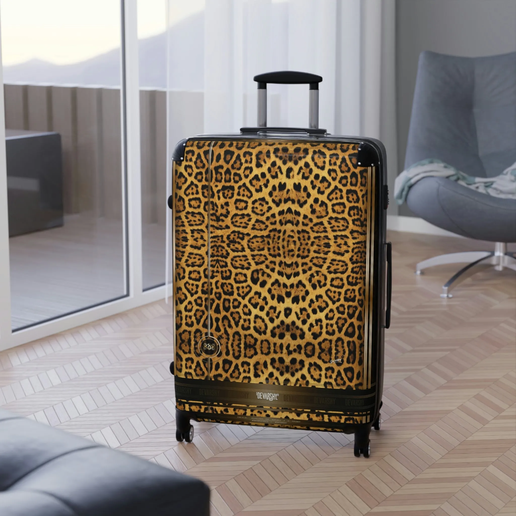 Leopard Print Suitcase 3 Sizes Carry-on Suitcase Animal Print Luggage Luxury Hard Shell Suitcase| 100176