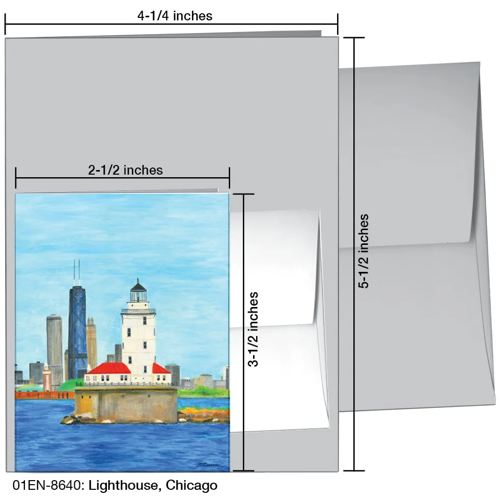 Lighthouse, Chicago, Greeting Card (8640)