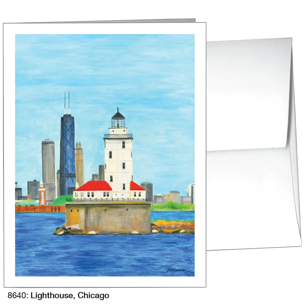 Lighthouse, Chicago, Greeting Card (8640)