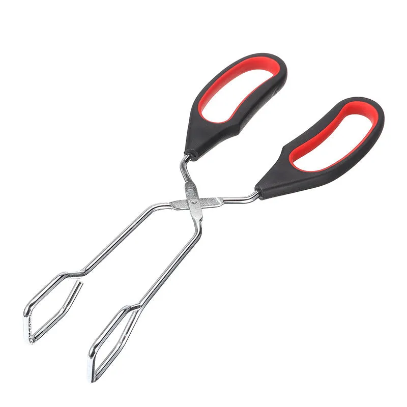 Long Handle Scissors Tongs Roast BBQ Food Clip Kitchen Scissors Tongs