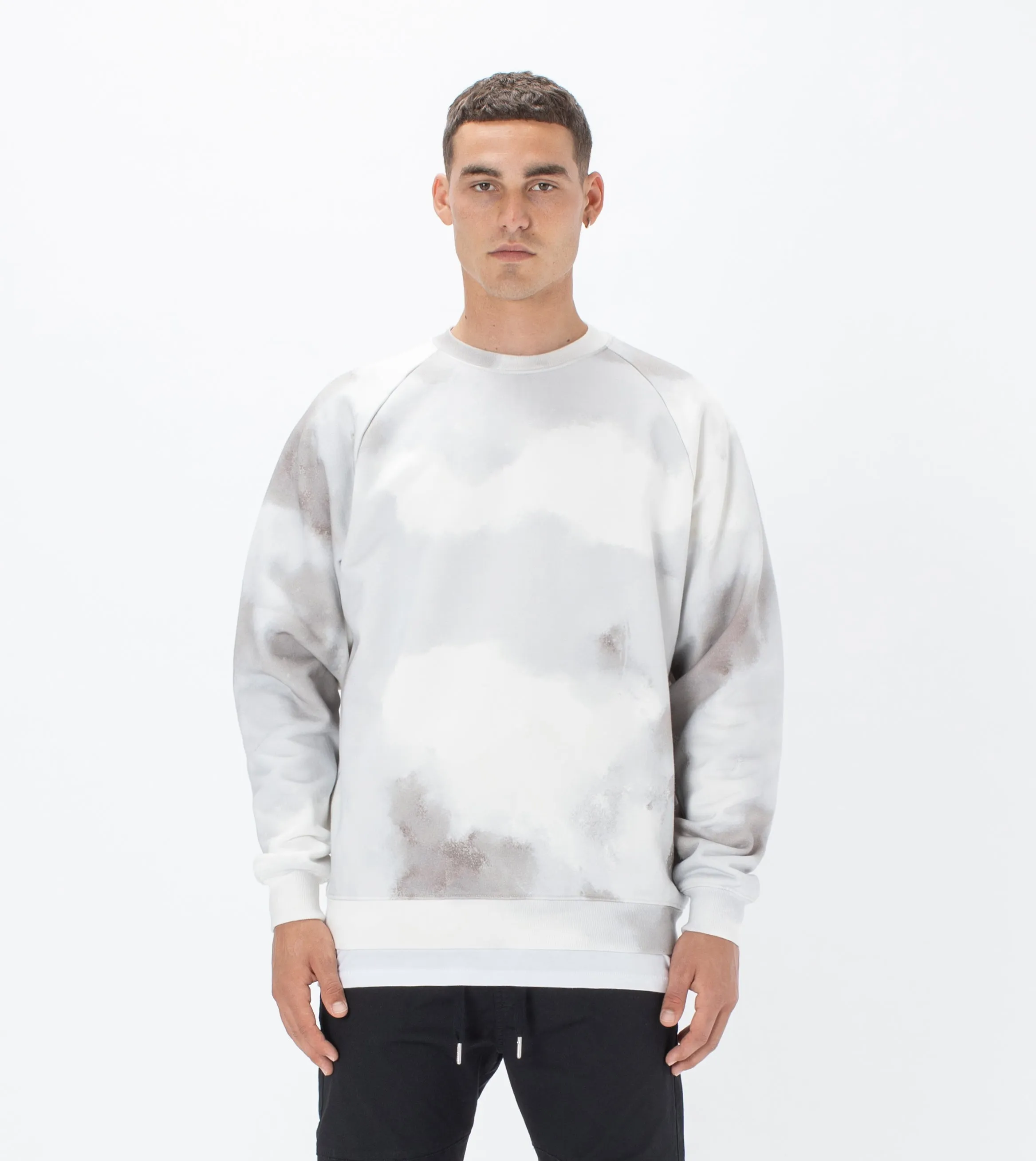 Lowgo Raglan Crew Sweat White Camo