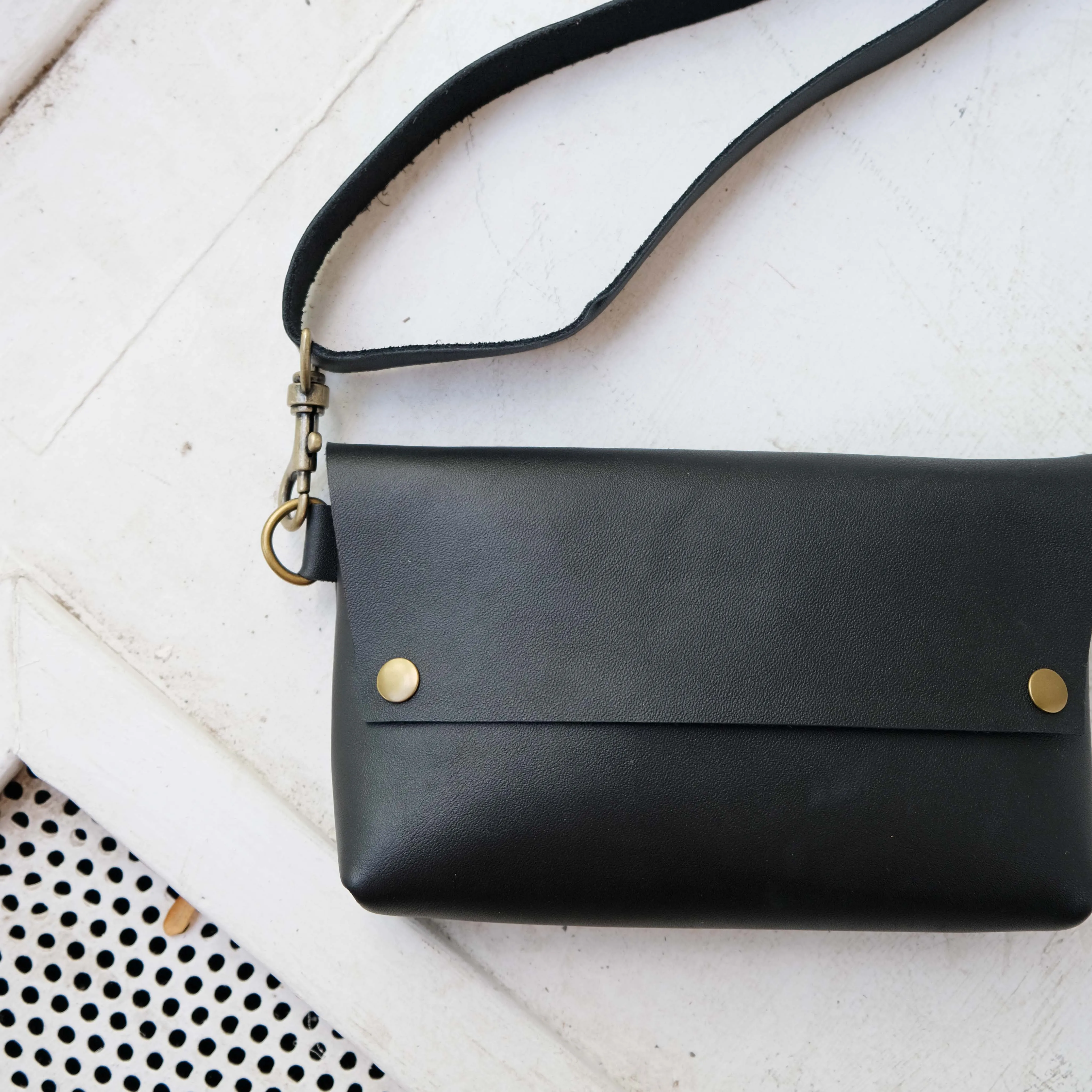 Luna Bag: Black & Brass