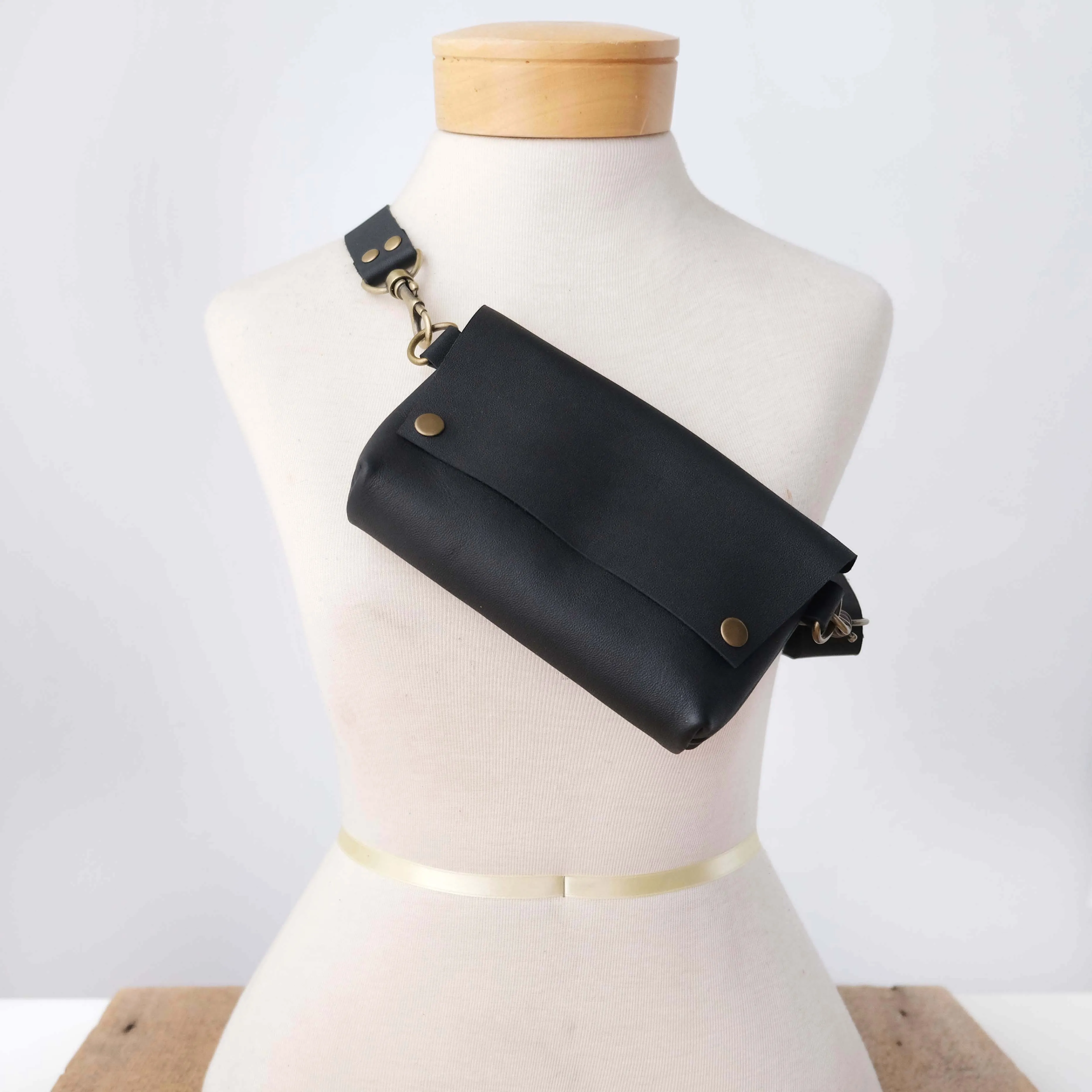 Luna Bag: Black & Brass