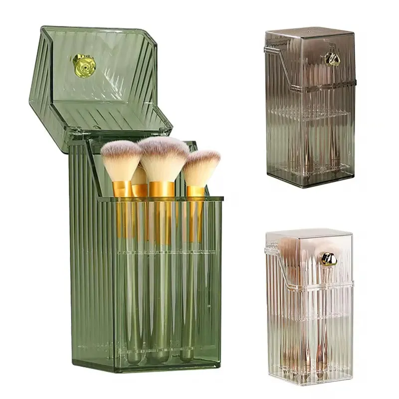 Luxury Desktop Makeup Brush Holder with Lid