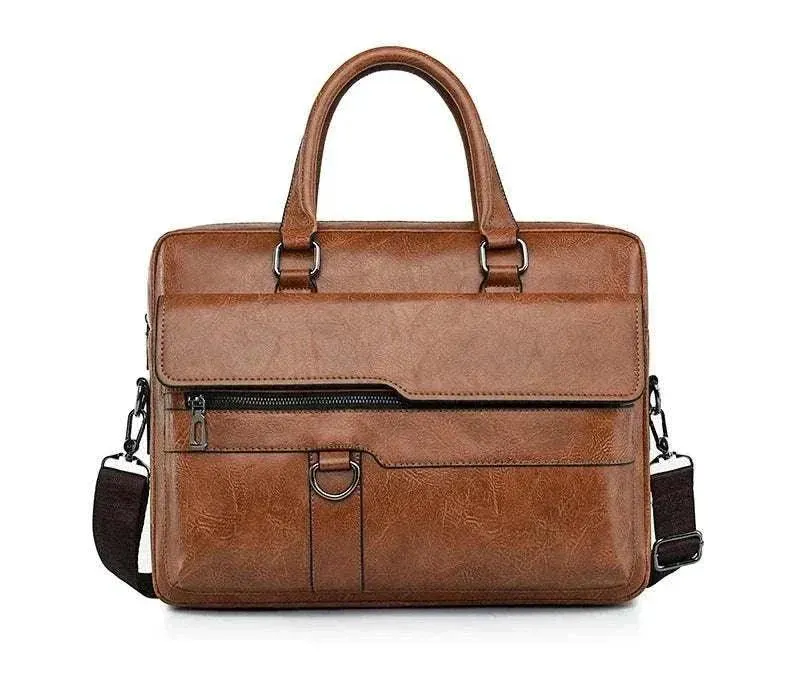 Luxury Leather Men's Briefcase | Laptop Shoulder Bag | Business A4 | BBC004