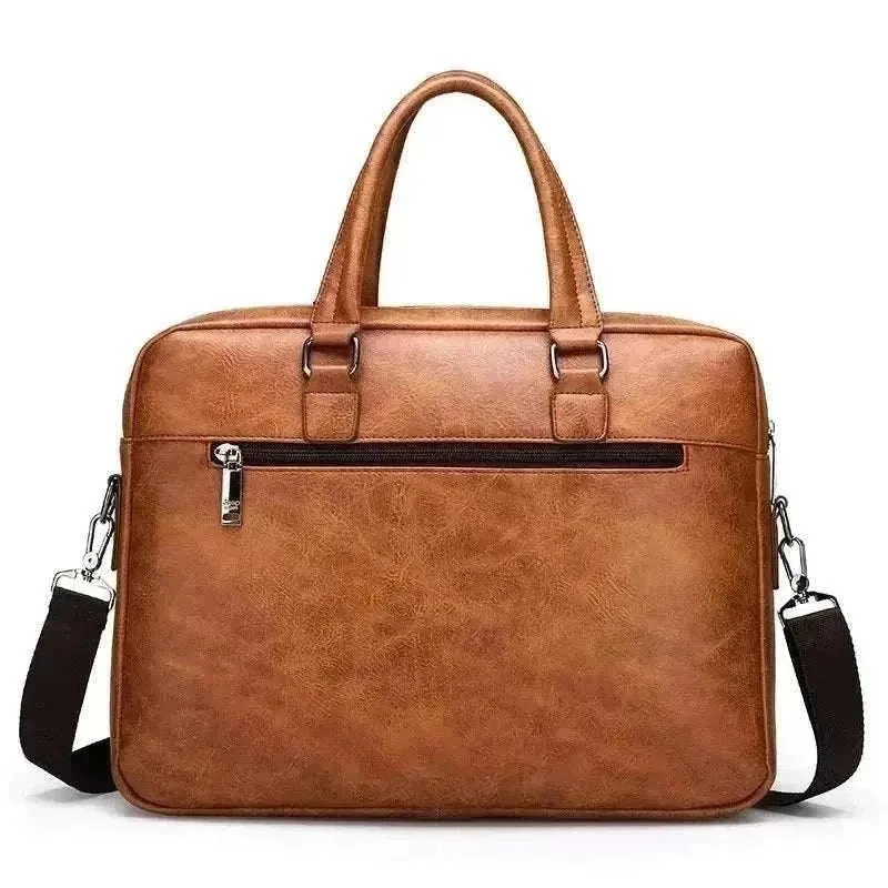 Luxury Leather Men's Briefcase | Laptop Shoulder Bag | Business A4 | BBC004