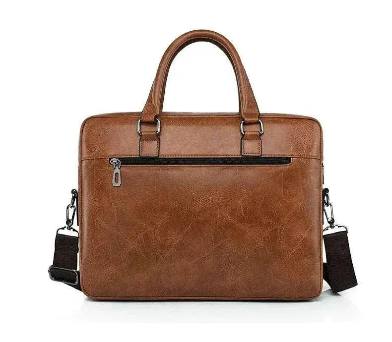 Luxury Leather Men's Briefcase | Laptop Shoulder Bag | Business A4 | BBC004