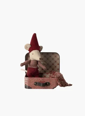 Maileg Christmas Mouse with a Suitcase