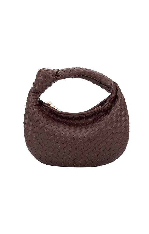 Melie Bianco Willow Woven Bag ~ Espresso