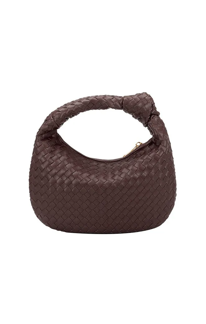 Melie Bianco Willow Woven Bag ~ Espresso