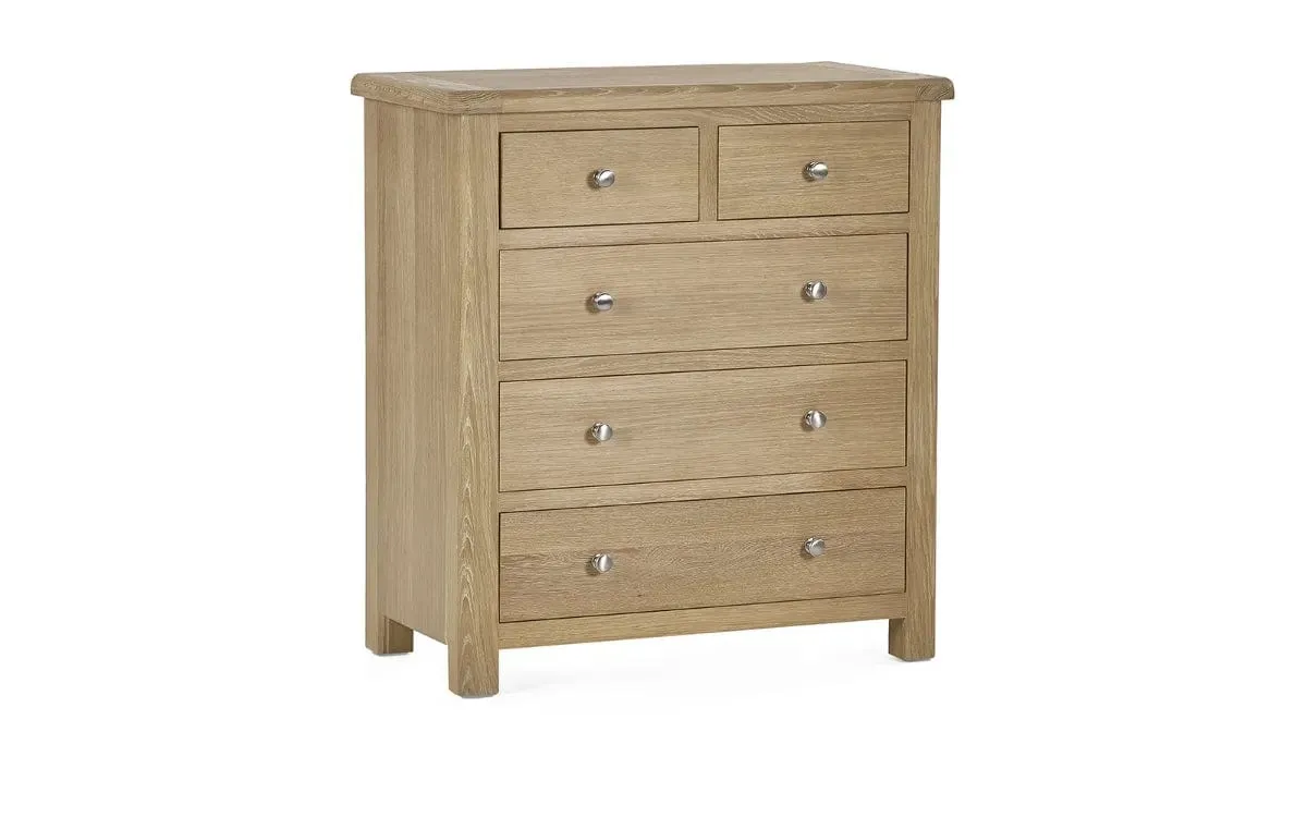 Memphis Limed Oak 3   2 Drawer Chest