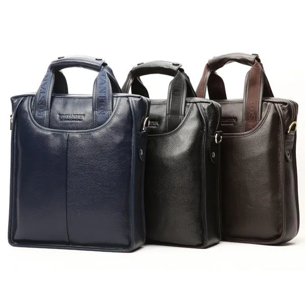 Men Business Genuine Leather Crossbody Bag Handbag Shoulder Messenger Briefcase