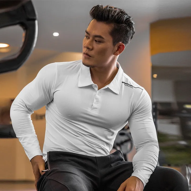 Men Sports Compression Shirt Male Rashgard Fitness Long Sleeves Running Clothes Homme T-shirt Football Jersey Sportswear Dry Fit