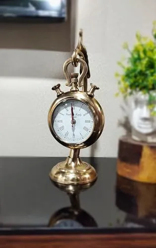 Metal Table Clock Aluminum -Gold Table Clock,Housewarming Gift,Home Decor